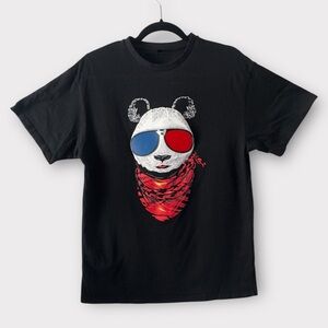 Bear with Plastic Sunglasses T Shirt Medium Gently worn 100% cotton with plastic